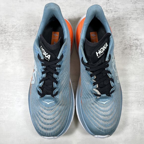 Hoka One One Mach 5 Running Shoes - Men's Size 9 - Blue Orange - Picture 7 of 10
